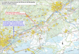 Carte de contournement de Montpellier, Biotope.