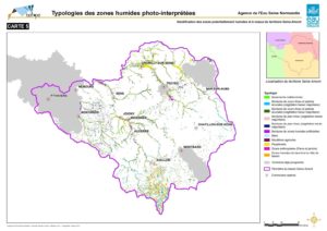 Carte : Typologies des zones humides photo-interprétées, Biotope.